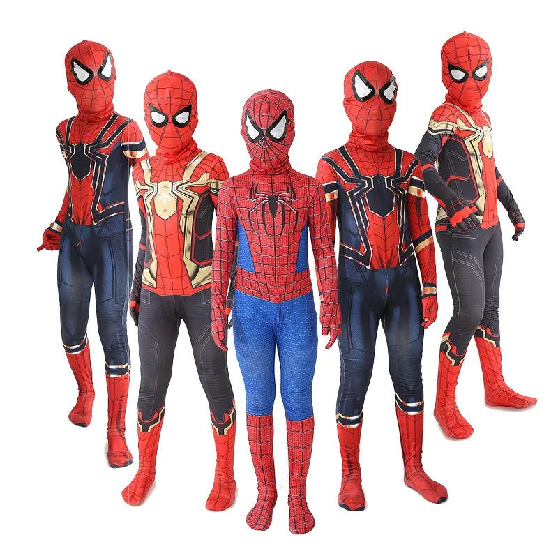 Костюм Человека-паука полнолинейный Косплей-костюм детский подарок на день