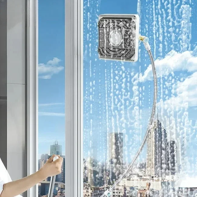 Горячая модернизированная телескопическая высотная щетка для чистки окон мытья