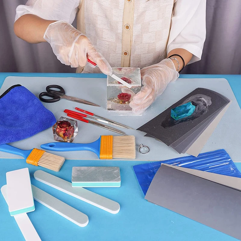

Resin Polishing Kit,33Pc Resin Supplies With Sandpaper,Resin File Kit,For Epoxy Resin,Jewelry Making Supplies,Resin Mold