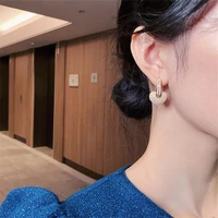 popular in 2022celebrity style sweet pearl peach heart love dangle earrings for woman fashion luxury jewelry unusual earrings