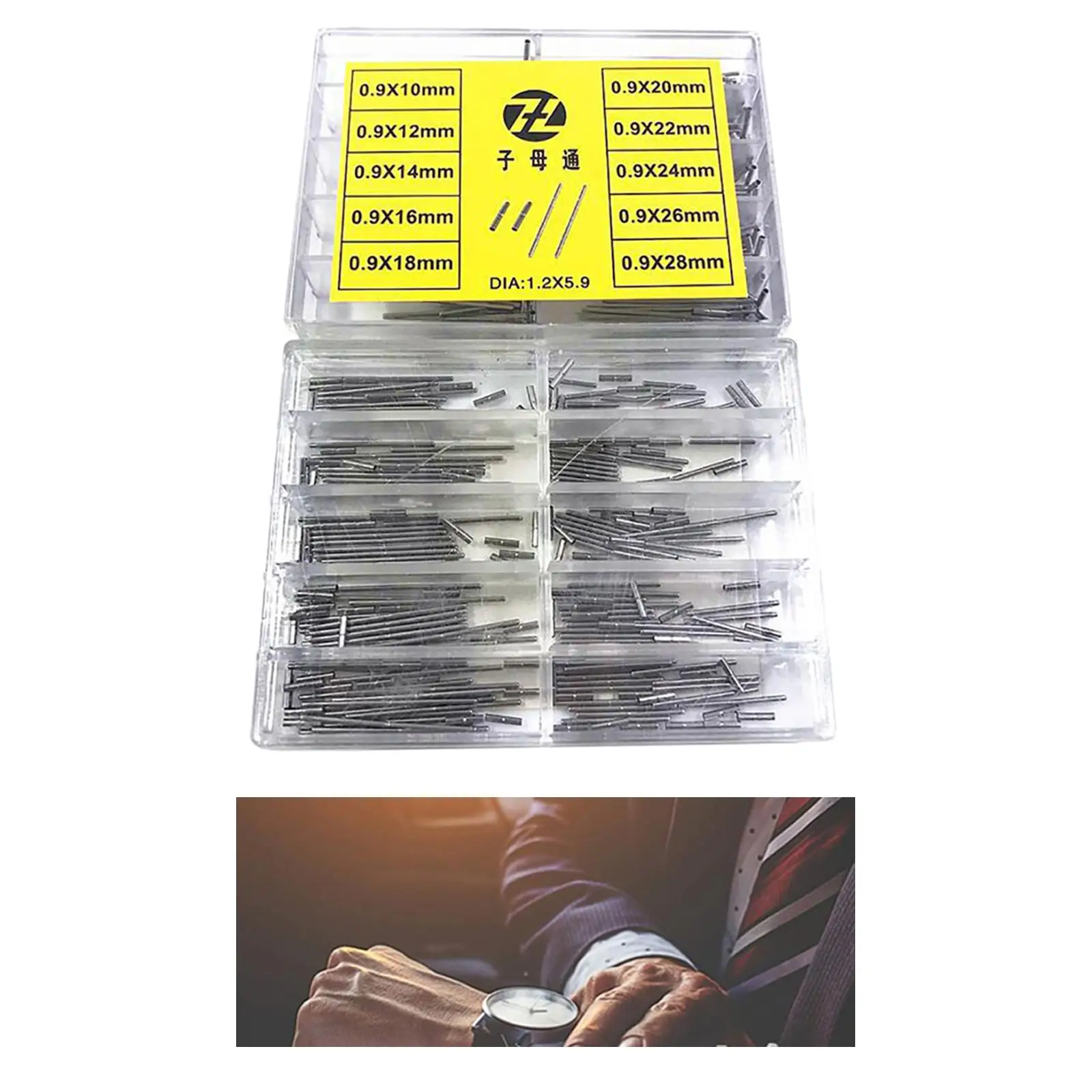 

10 Types 0.9mm 10mm~28mm Watchband Tube Bars Set Linking Boxed .