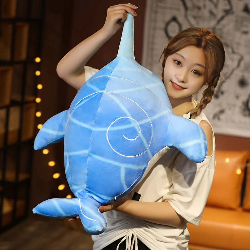 

40/60 см игра Genshin ударная тартаглия синий кит плюшевая игрушка животное рыба мягкая кукла детская подушка для сна подушка детские игрушки подарки