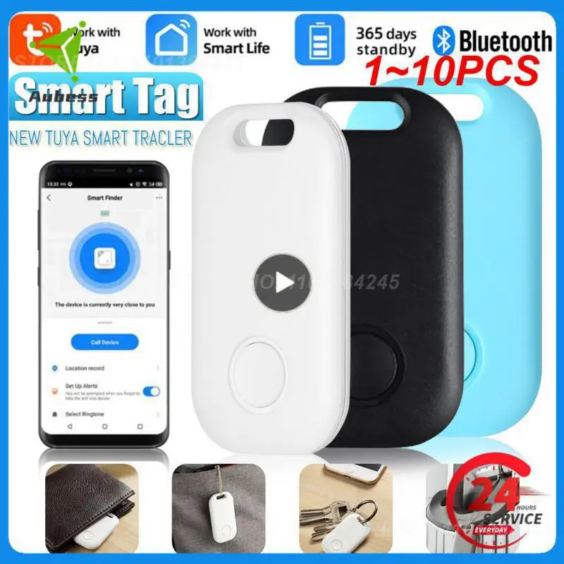 

1~10PCS Tuya Smart Tag Mini GPS Tracker Key Bag Child Pet Finder Location Record Wireless bluetooth-compatible Anti-lost Alarm