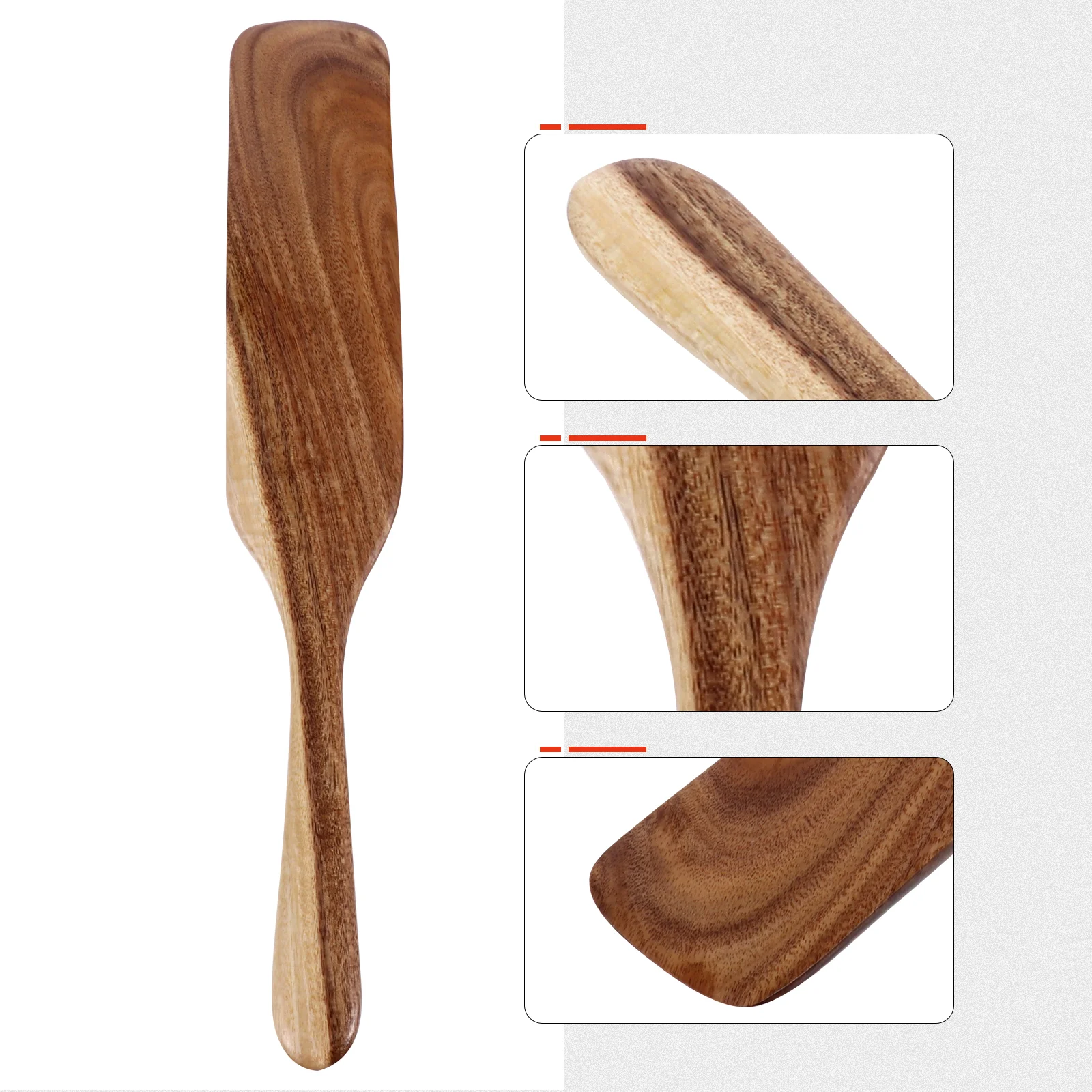 

Wooden Spatula Cooking Spurtles Turner Kitchen Wood Utensils Set Slotted Non Stick Cookware Bamboo Utensil Natural Nonstick