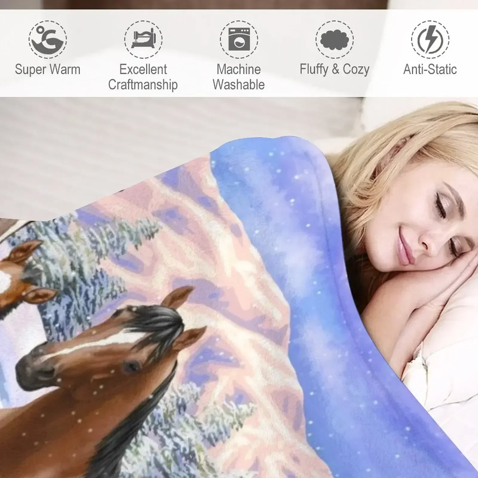 Зимнее одеяло Bay Appaloosa Quarter Horses для дивана тонкие мягкие кровати тяжелые одеяла