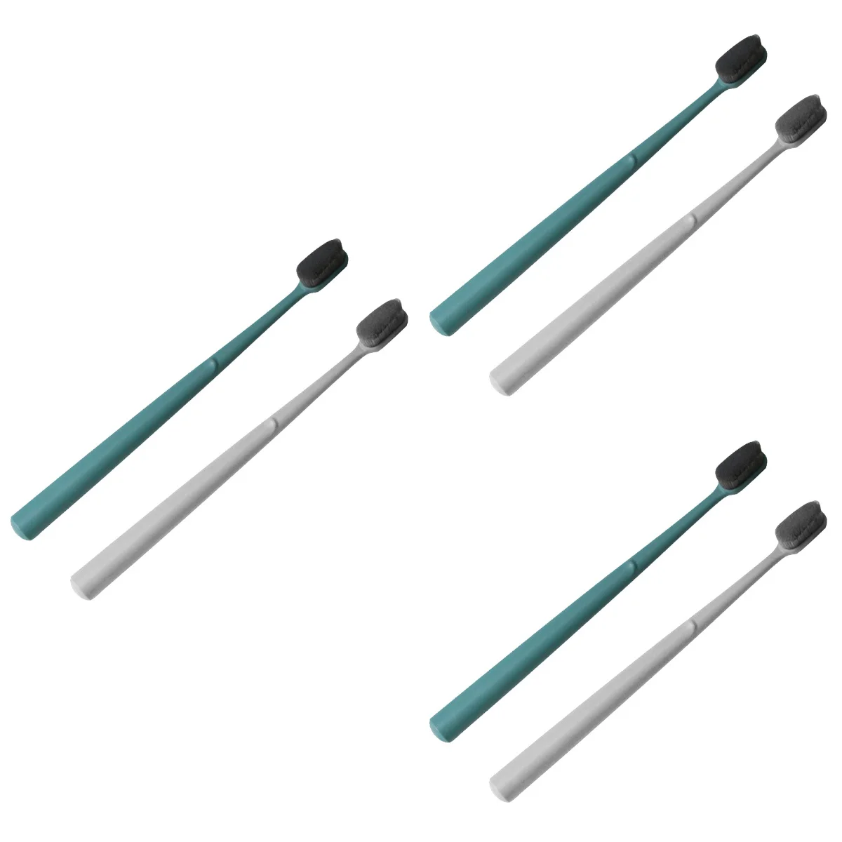 

6 Pcs Portable Pregnant Woman Child Micro Toothbrushes 2pcs Nylon Silk