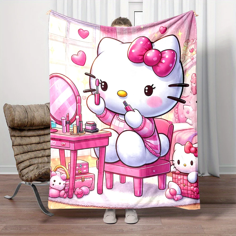 6-размерное одеяло Sanrio с рисунком Hello Kitty теплое мягкое пушистое для детей и