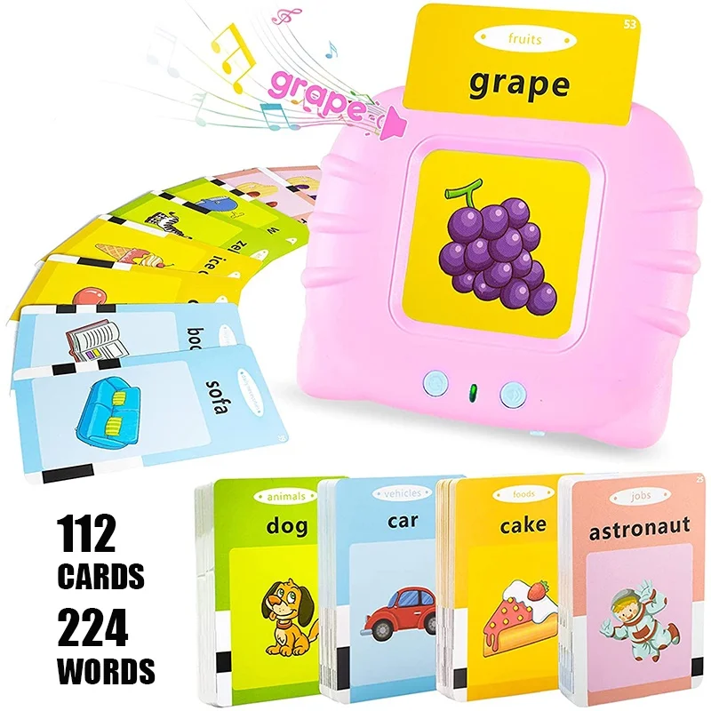 

Kids Learn English Words Toys Electronic Cognitive Cards Talking Flash Cards Audio Books Flashcards Game 2-6 Years Toddlers Gift