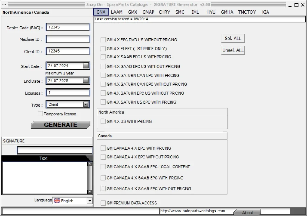 Для каталоги запасных частей, генератор V2.60 для GNA LAAM GMX GMAP CHRY SMC IML HYU GMHA TMCTOY KIA (art.: 3920ca60bd668) - 3920ca60bd668
