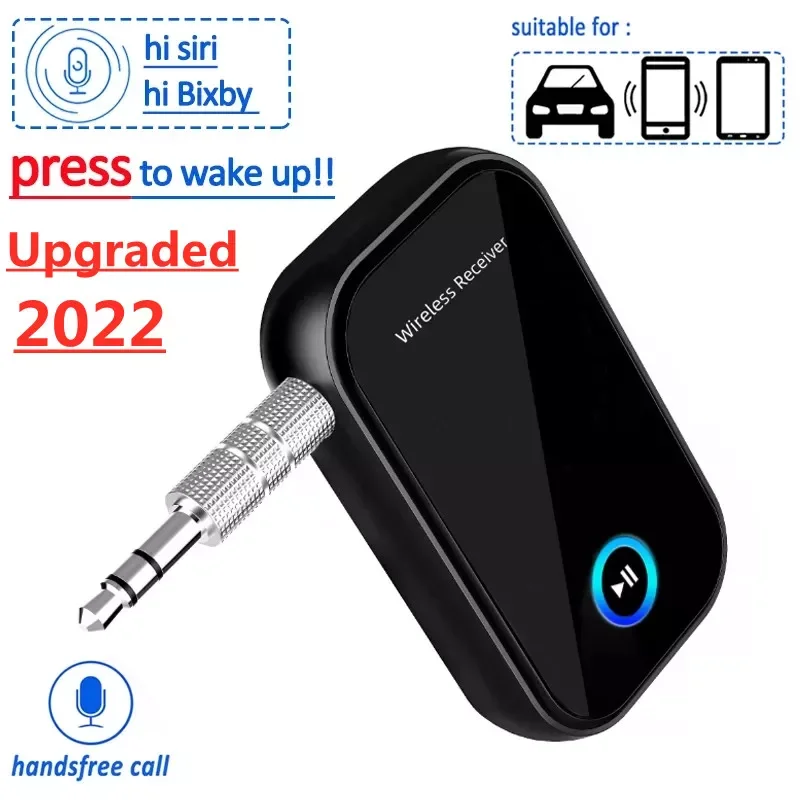 

Bluetooth 5.0 Receiver Stereo 3.5mm AUX Jack Hansfree Call Mic Music Wireless Audio Adapter For Car kit Wired Speaker Amplifier