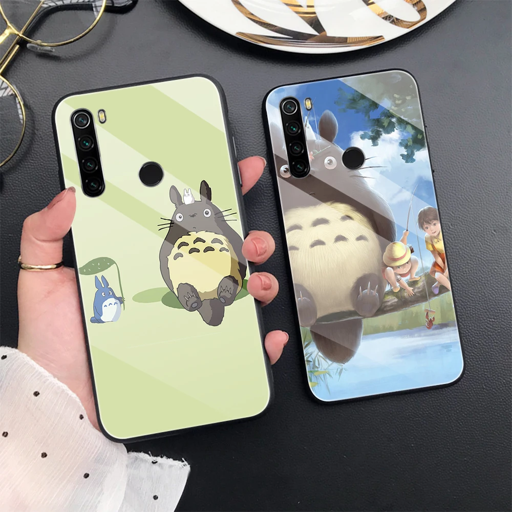 

Anime Totoro Case For Xiaomi Redmi Note 10Pro Max 11 10T 10S 9 9T 8 8T 7 Pro Glass Cover for redmi 9A 9C 8A Poco X3 M3 M4 Pro 5G