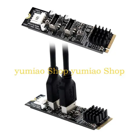587B Двойной порт USB Card NVME PCIE TO USB Адаптер 10 Гбит / с ASM3142