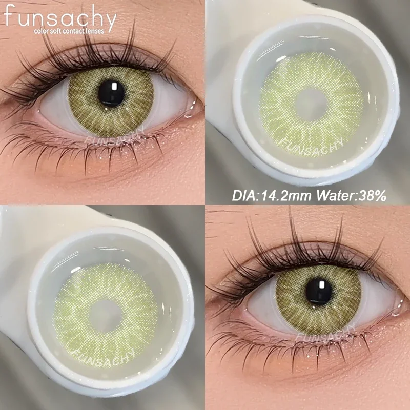 FUNSACHY 1 пара цветных линз для глаз Medusa зеленые контактные линзы красивые зрачки