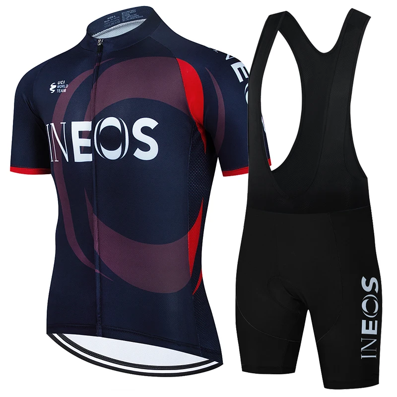 

New Blue Ineos Grenadier Team 2023 Cycling Jersey Set Men Bicycle Clothing Road Bike Shirts Suit Bicycle Bib Shorts MTB Maillot