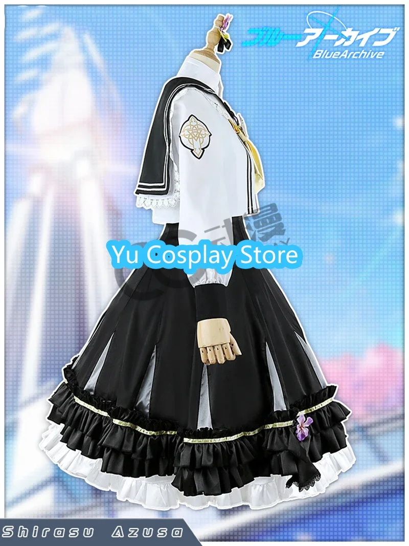 Игра Синий Архив Sirasu Azusa Косплей Костюм Женская Милая Вечерняя Униформа