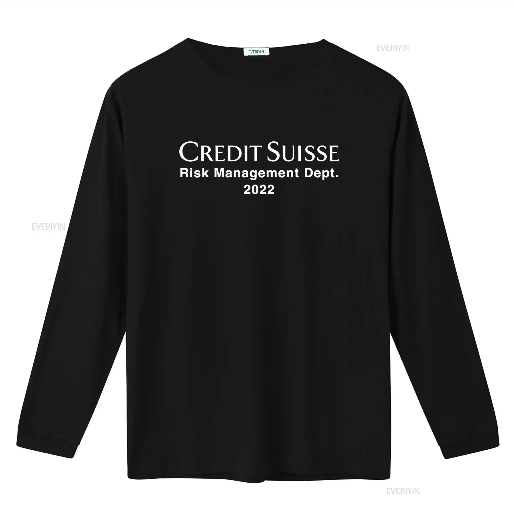 Фото Футболка Credit Suisse Risk Management Dept 2022 года, винтажная, дизайнерская, с эффектом потертости, в стиле UBS Takeover Investing Fraud Bank Collapse №2