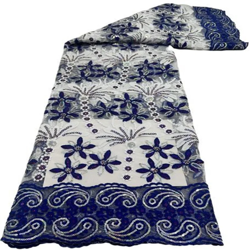 

Новейшая французская кружевная ткань небесно-голубого цвета, тяжелая вышивка, африканская сетчатая кружевная ткань, новый дизайн, шелковые кружева молочного цвета для свадебной вечеринки