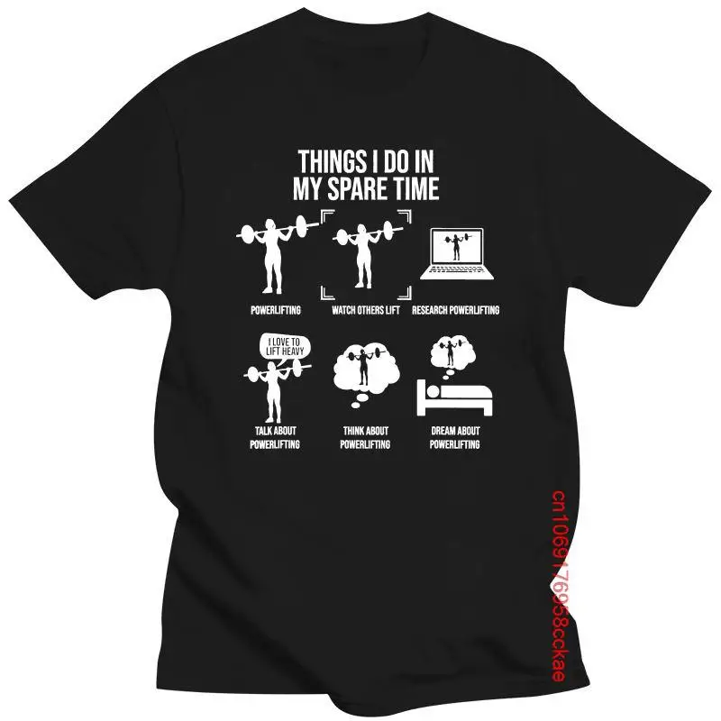 

Camiseta Powerlifter para mujer, novedad, I Do In My Spare Time