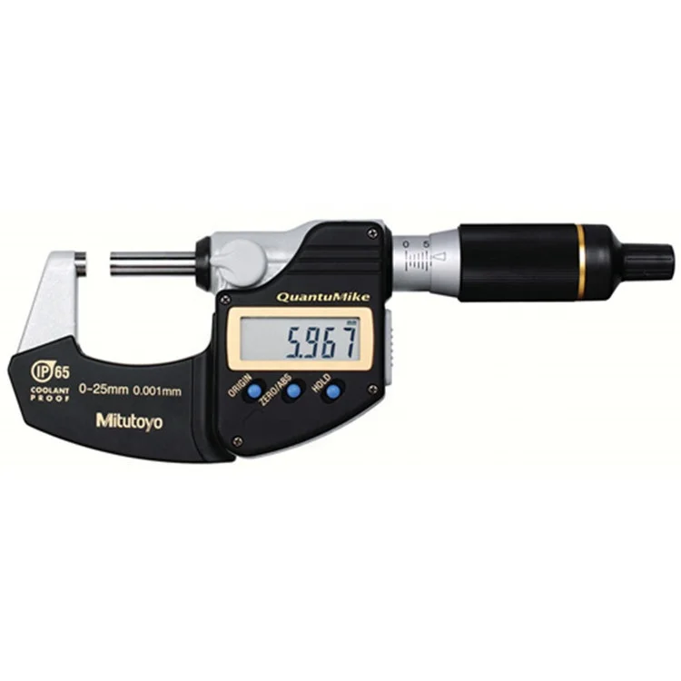 

New MITUTOYO Digital Micrometer QuantuMike MDE25MX 293-140-30 Coolant Proof Micrometer 0-25 mm Range