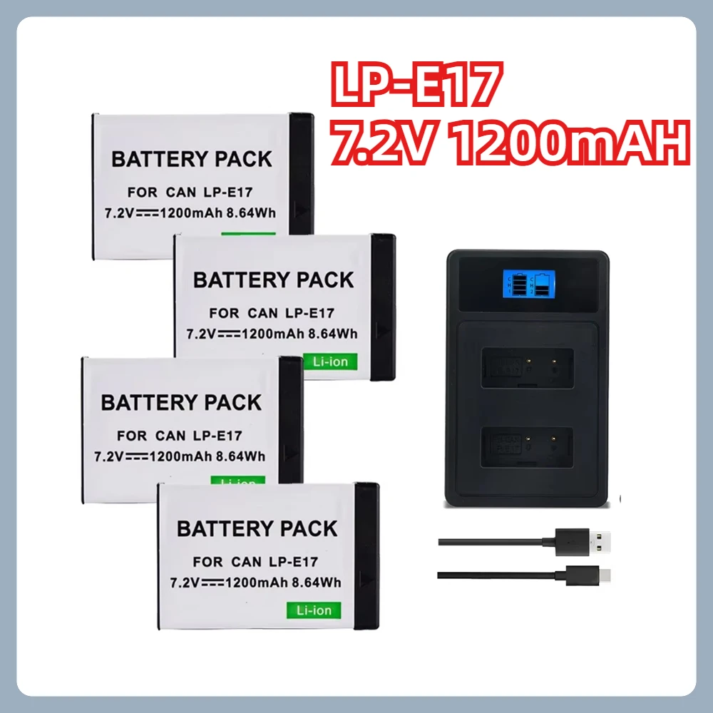 Аккумулятор 1200 мАч LP-E17 7 2 В подходит для камеры Canon EOS 750D 760D 800D 850D M6 R10 R8 R50