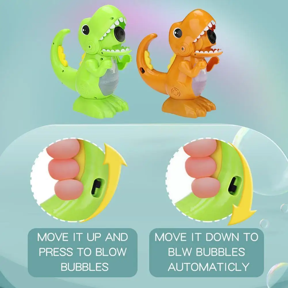 

Dinosaur Bubble Machine Kids Automatic Bubble Maker Bubbles Toys Outdoor Maker Cartoon Music Soap Blower Toys Machine Bubbl V9d4