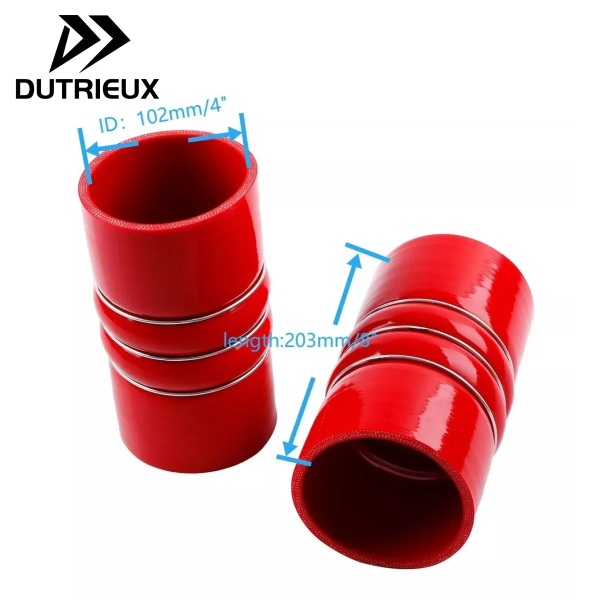 Силиконовый шланг воздушного охладителя с зарядкой 4 x 8 дюймов для Freightliner Peterbilt