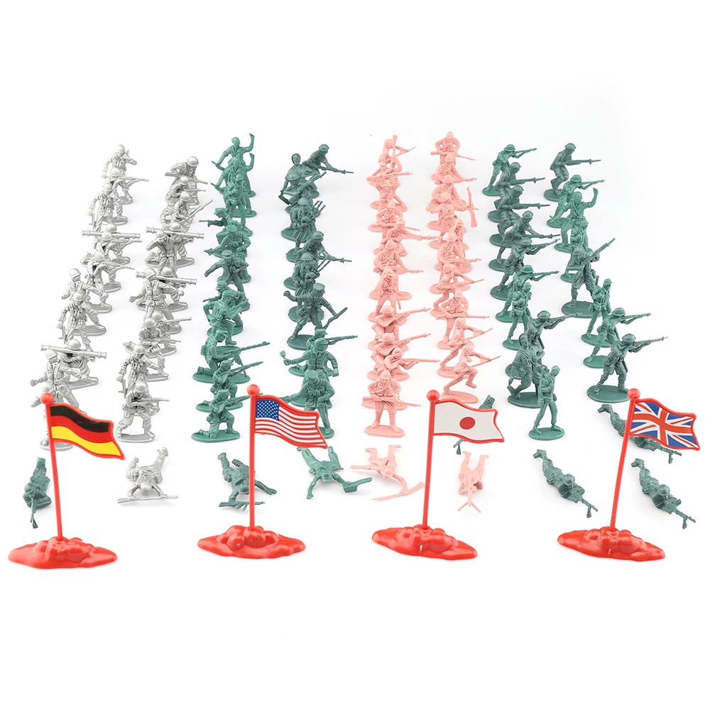 

ViiKONDO Army Men Action Figures 200 Pcs/Set WWII Toy Soldiers 44 Unique Forms Realistic Poses Military Playset in World War Two