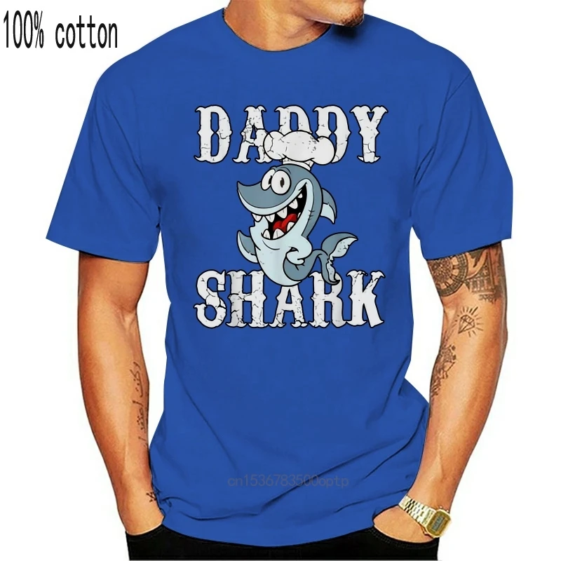 

Mens Clothes Happy Chef Daddy Shark Doo Doo Doo Cute Black T-Shirt For Father'S Day S-3Xl Big Tall Tee Shirt