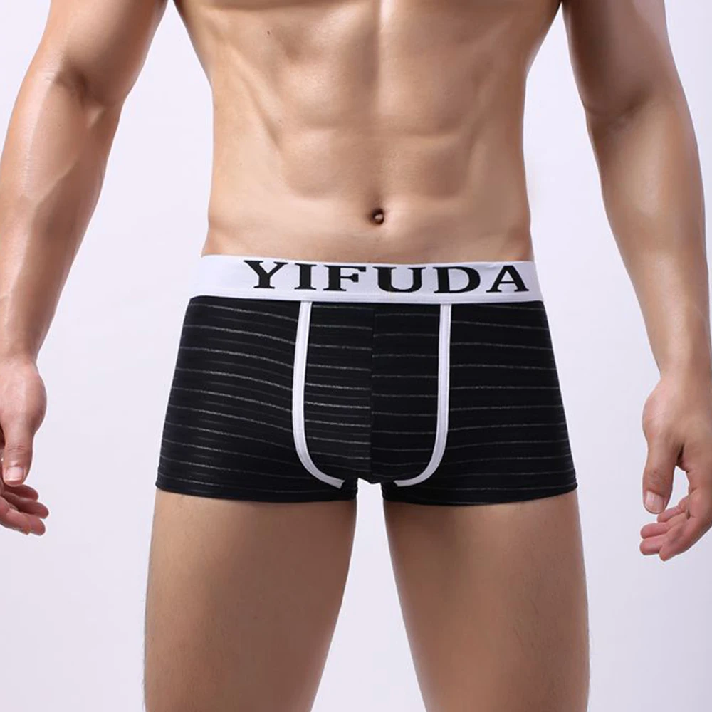 

Men Printed Breathable Underpants Tight Boxers Shorts Man U Convex Pouch Trunks Panties Hombre Tight Panties Swim Shorts A50