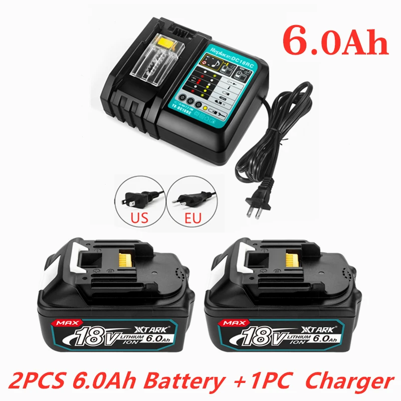 

Genuine With Charger BL1860 Rechargeable Battery 18V 8000mAh Lithium Ion for Makita 18v Battery 8Ah BL1850 BL1880 BL1860B LXT400