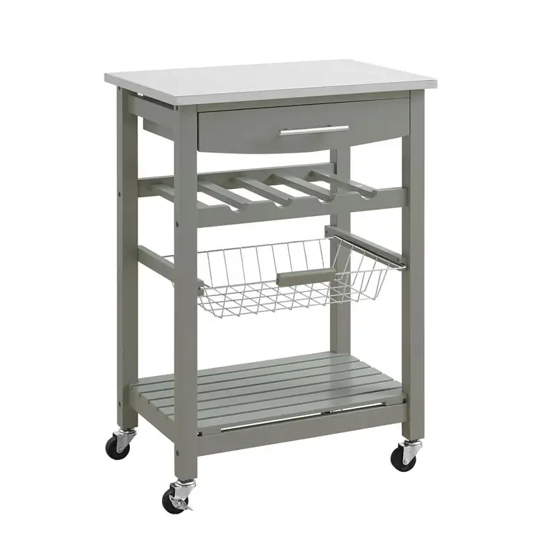 

Clarke Mobile Kitchen Cart, Gray