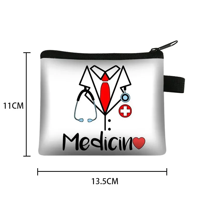 Симпатичный кошелек для монет медсестры медицинский докторский шприц-стетоскоп
