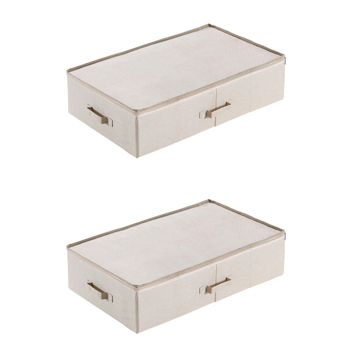 

2 Count Storage Box Bed Containers Collapsible Bins Plastic Quilt The Shoe 210d Polyester Bags Drawers