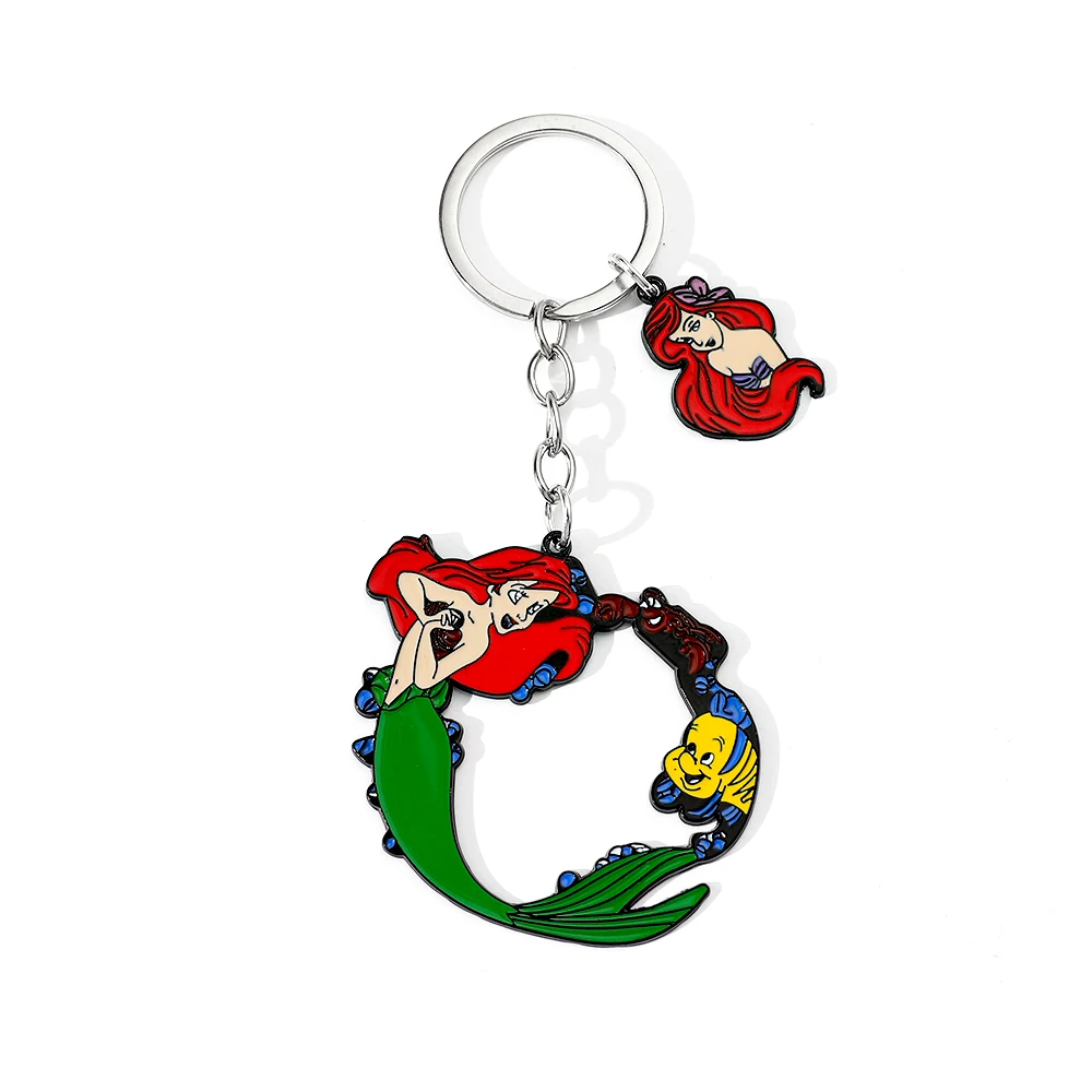 Модный брелок с героями мультфильмов Диснея аниме Русалочка популярный