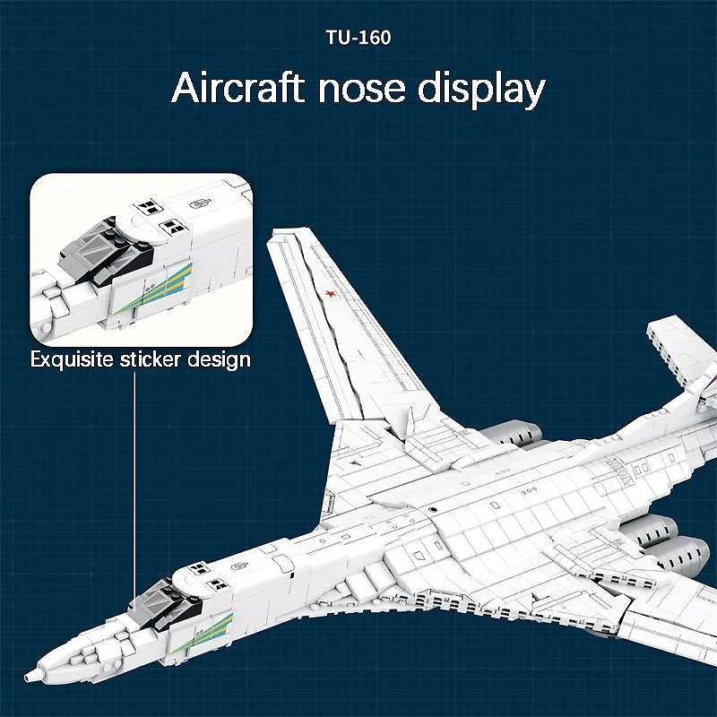 Конструктор Военный русский стиль черный Джек стратегический бомбардировщик Moc