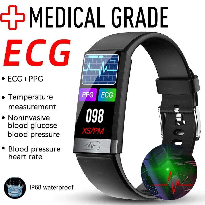 2023 New Healthy Blood Glucose New SmartWatch Men ECG+PPG  Lady Monitoring Blood Pressure Body Temperature Smartwatch For Huawei