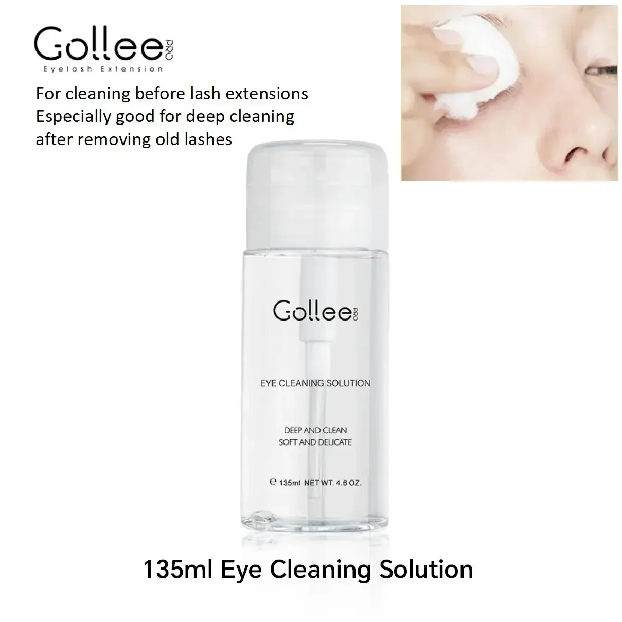 Очищающее средство для ресниц Gollee веганское очищающее наращивания мытья