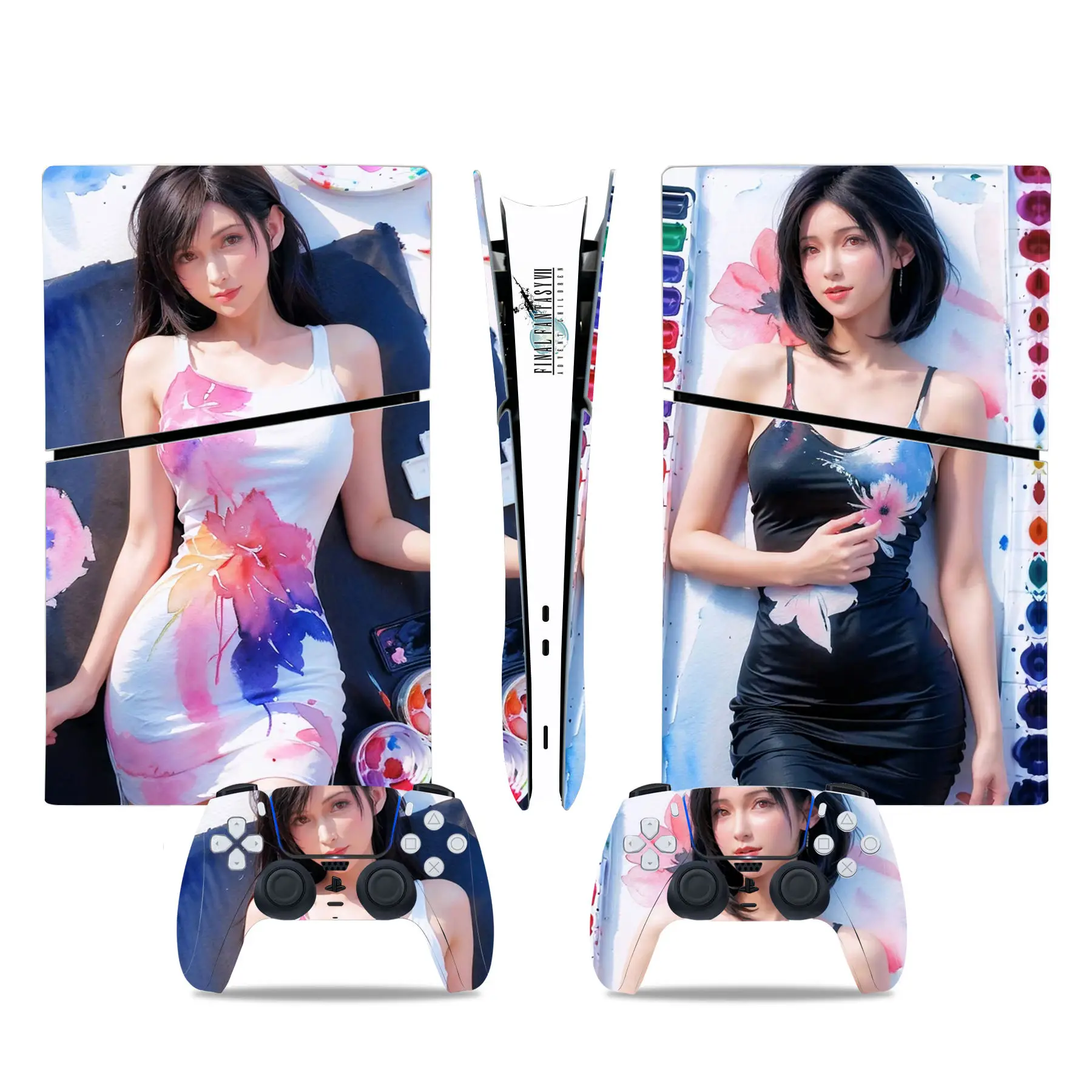 Тонкая цифровая Виниловая наклейка для консоли и 2 контроллеров