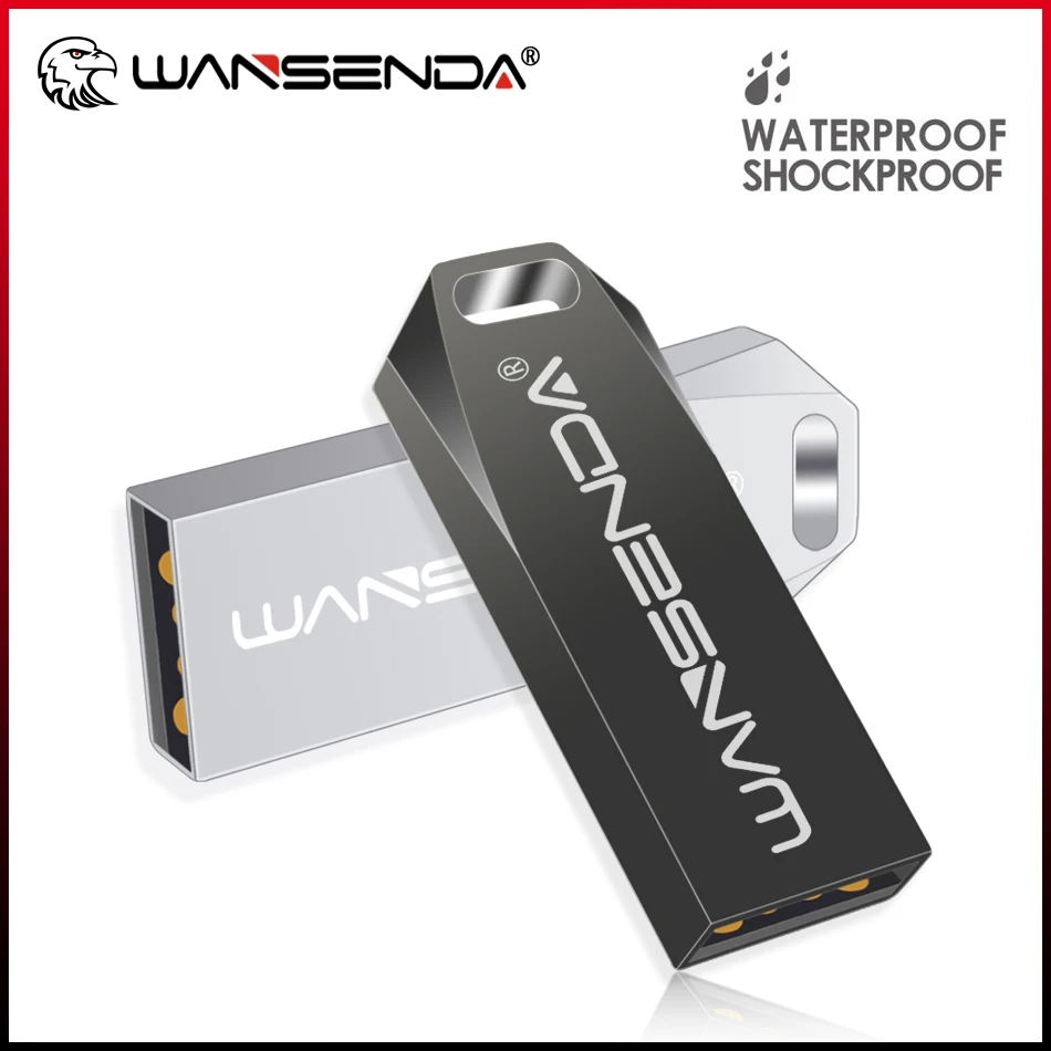 

WANSENDA USB 2.0 Flash Drive Pen Drive 8GB 16GB 32GB 64GB 128GB Pendrive Waterproof 128GB Memoria Disk Cle USB Memory Stick