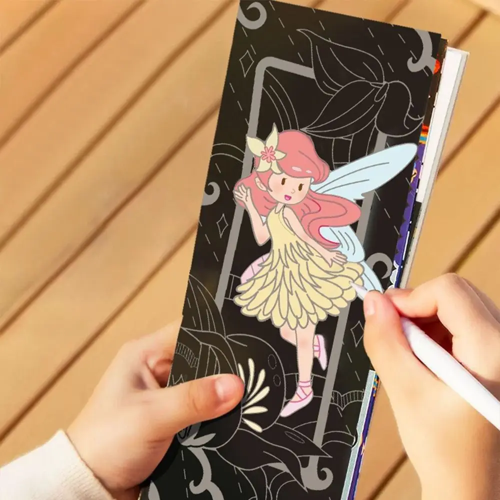 

Kindergarten Kids DIY Bookmark Graffiti Bookmark Cards Magic Scratch Book Scratch Painting Bookmark Set Painting Drawing Toys