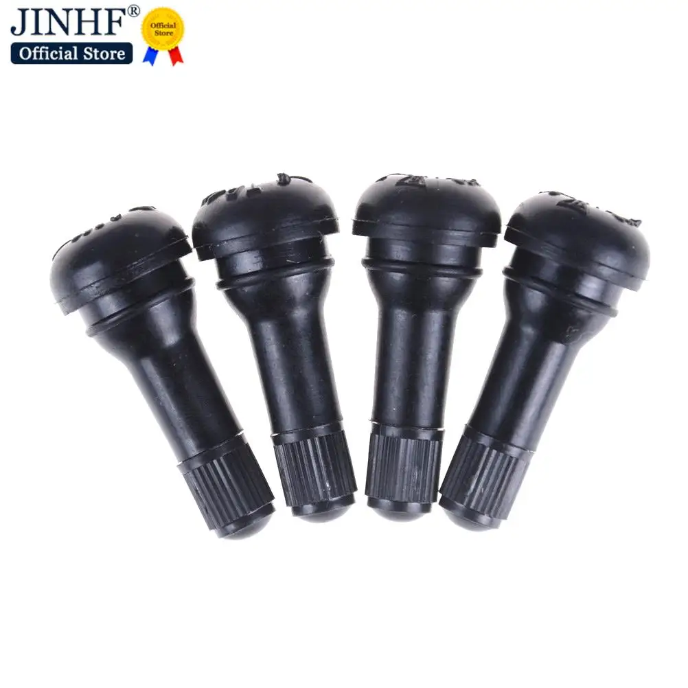 

4pcs Black Rubber TR413 Snap-in Car Wheel Tyre Tubeless Tire Tyre Valve Stems Dust Caps Wheels Tires Parts Car Auto Accessories