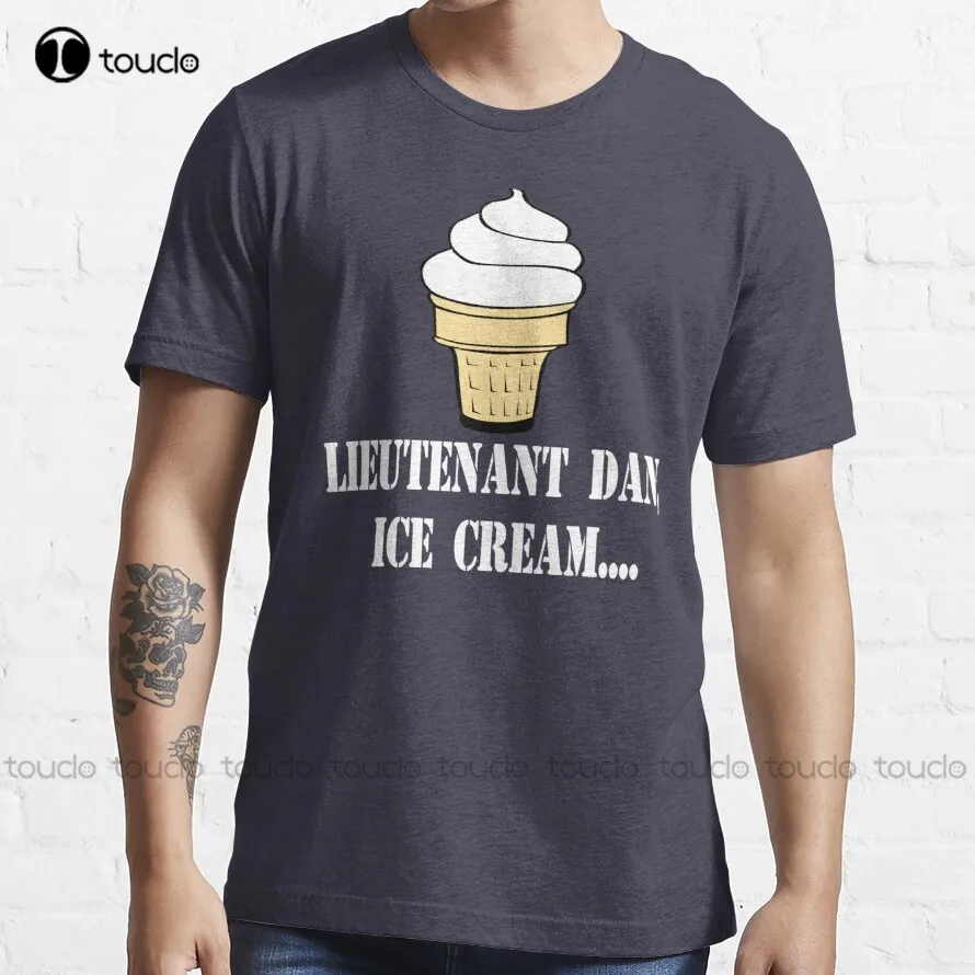 

Forrest Gump Quote - Lieutenant Dan Ice Cream... T-Shirt muscle fit shirt Custom aldult Teen unisex digital printing xs-5xl