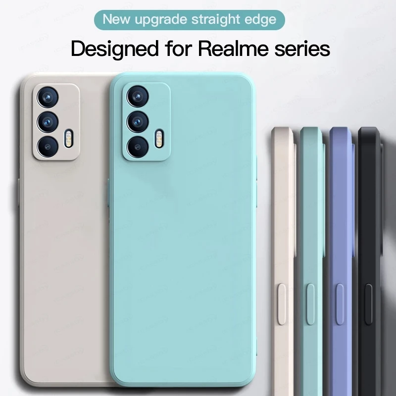Чехол для Realme 8 X2 Pro XT 7 5G GT Master Explorer Neo 2 V11 V13 V15 квадратный флип-чехол Reno Ace K9 чехол |