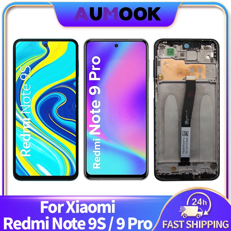 6 67 &quotЖК-дисплей для Xiaomi Redmi Note 9S 9 Pro дигитайзер сенсорного экрана в сборе M2003J6A1G