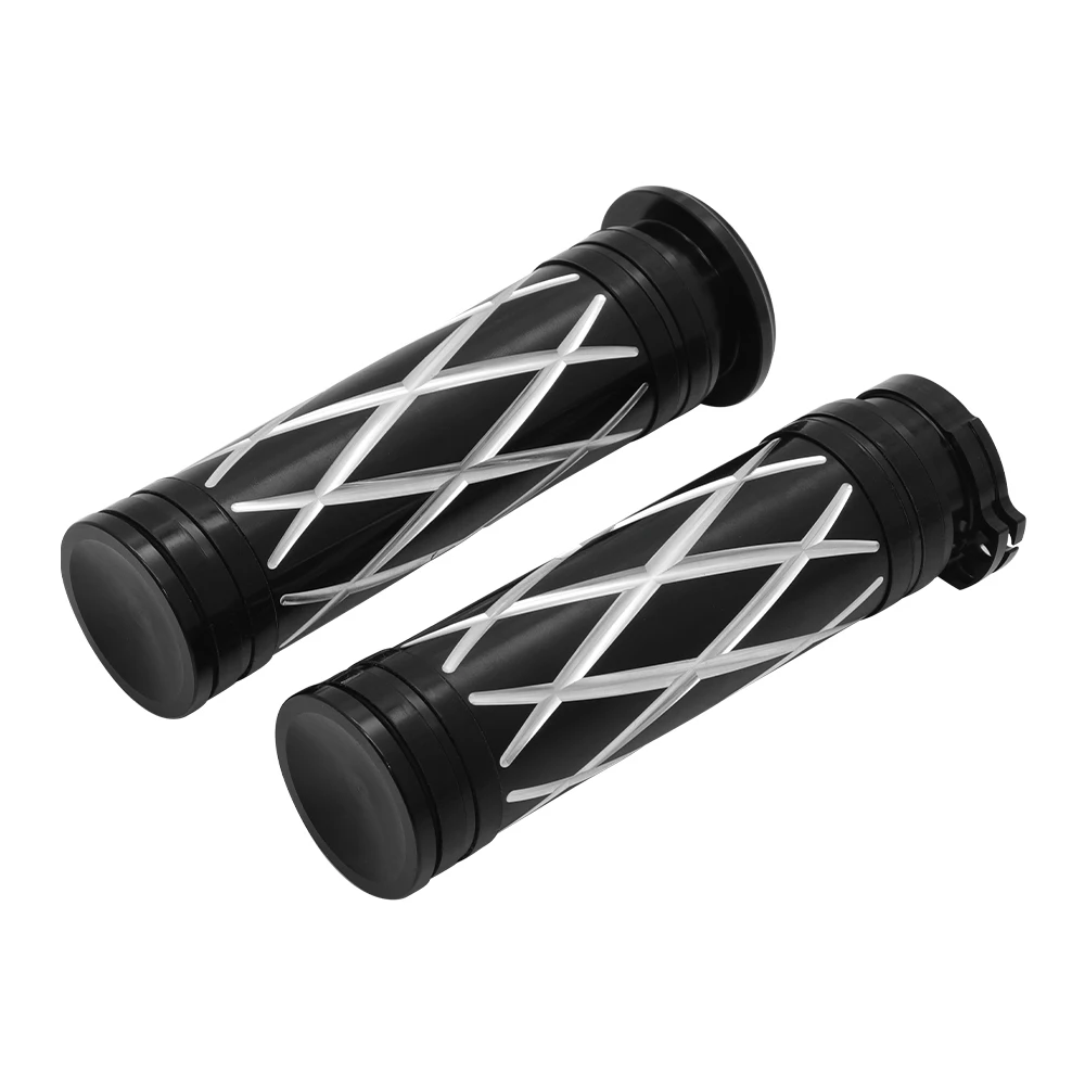 

2PCS CNC Aluminum 25mm Handlebar Motorcycle Hand Grips 1'' Handle Grip For Harley Night Train FLHT Fatboy FLTR Road Glide