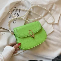 women small bags summer 2022 new fashion popular messenger bag chain saddle bag with pearl