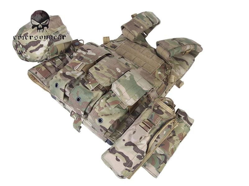 Тактический жилет Emersongear-LBT6094A Style с 3 Подсумками военный боевой Multicam EM7440