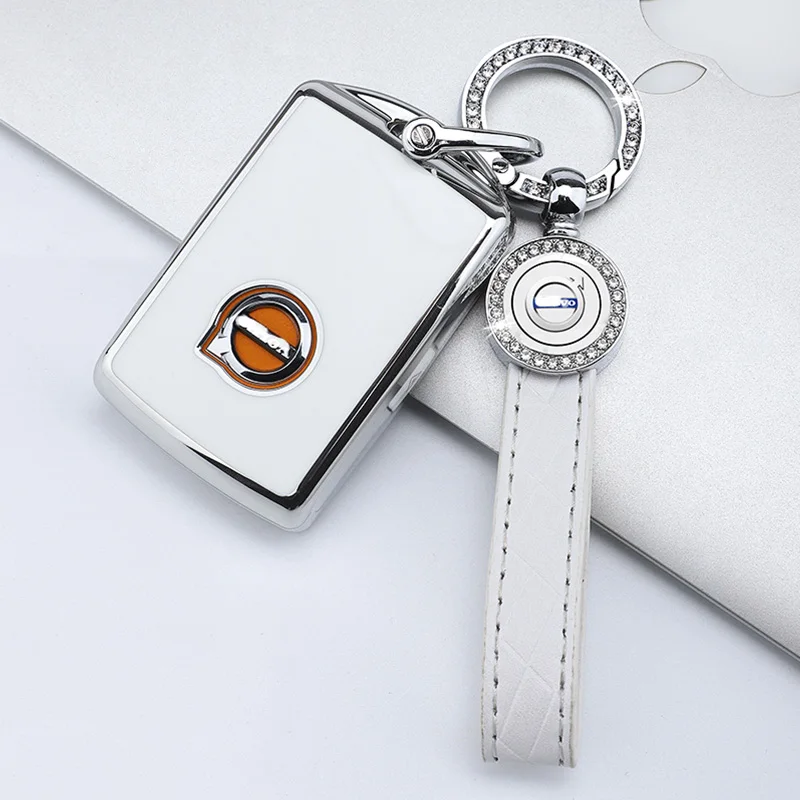 

2022New Car Key Case Shell Cover for Volvo XC60 XC90 S60 V40 V50 V60 V90 Holder Keychain Car Assessories Soft Tpu Protect Keys