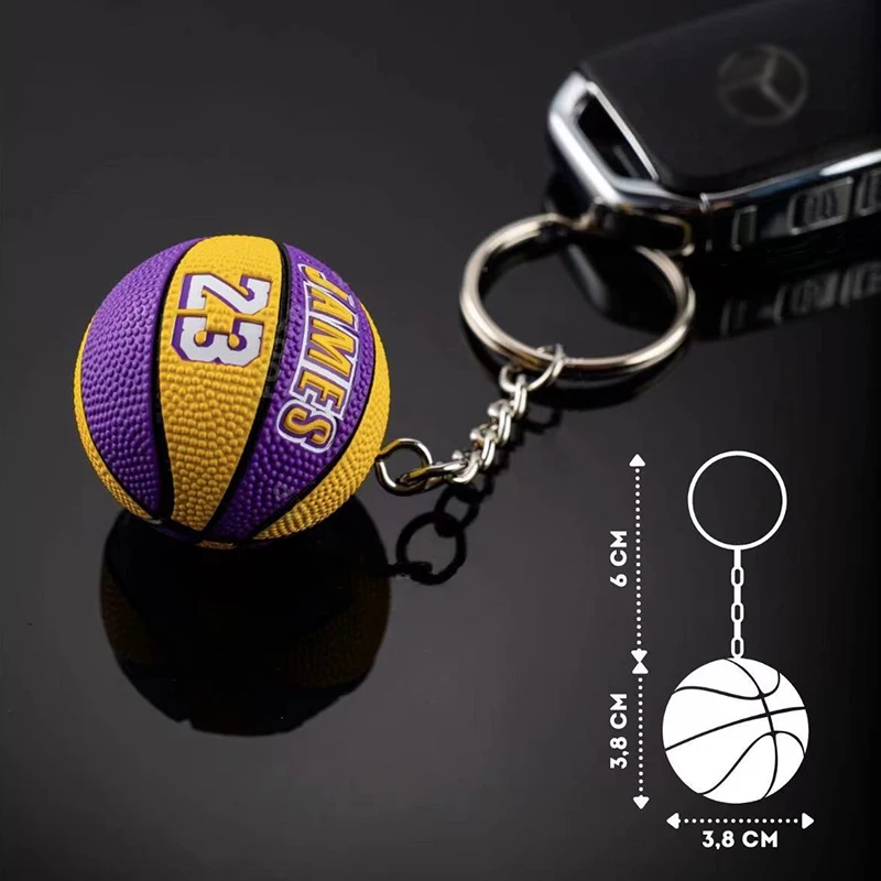 

Colorful Basketball Keychain Boys Keyring Decor Gift Pendant Customizable wholesale