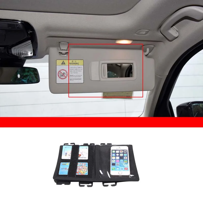 

For BMW X3 3 Series Multifunction Car Sun Visor Storage Bag Auto Glasses Ticket Documents Folder Mobile Phone Organizer